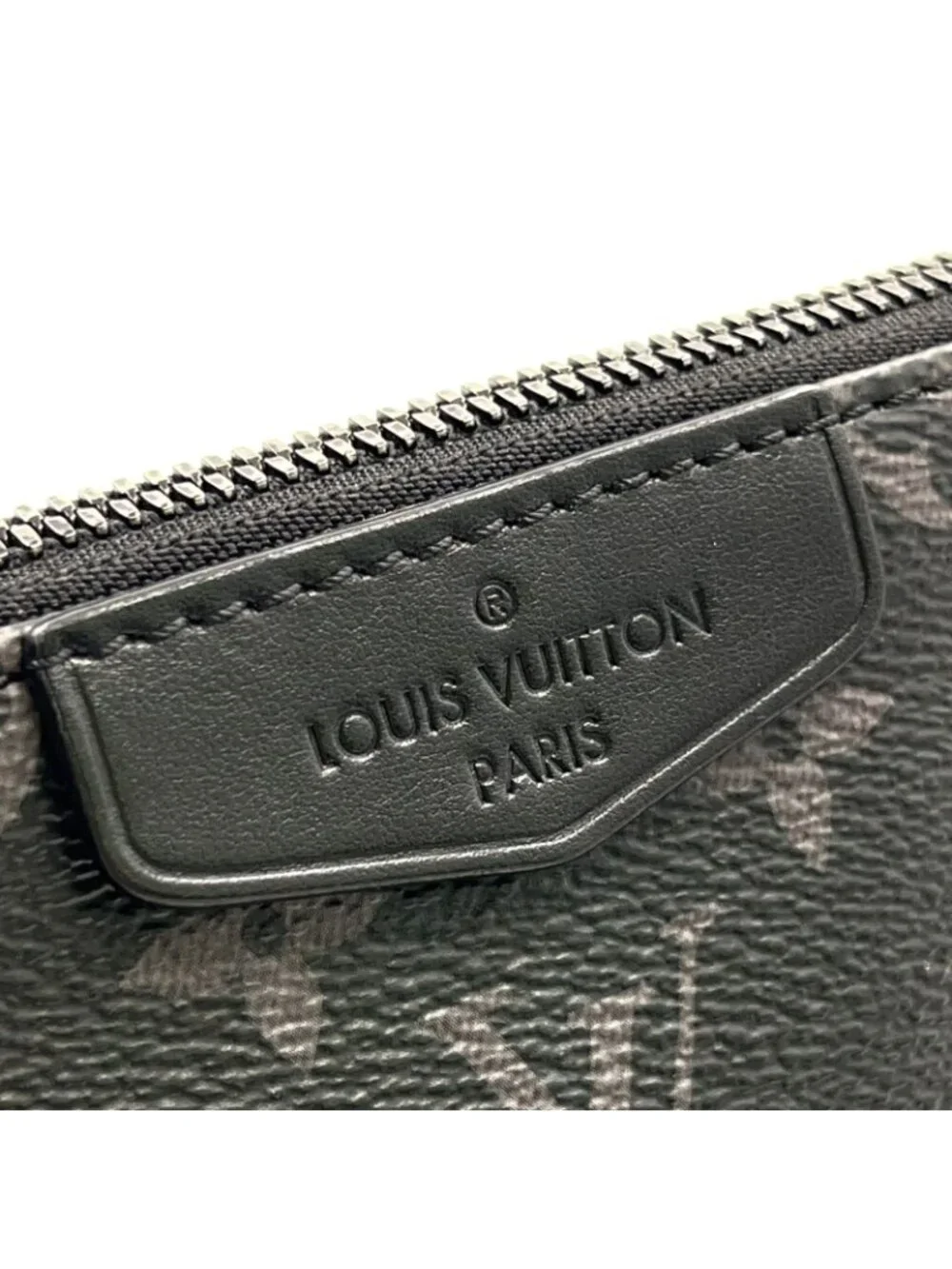 Louis Vuitton Pochette Soir XL Canvas Black Shoulder Bag